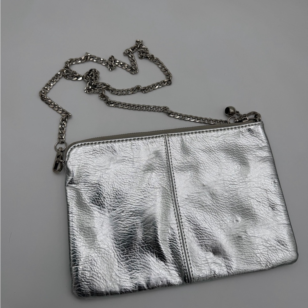 Silver Chain Clutch